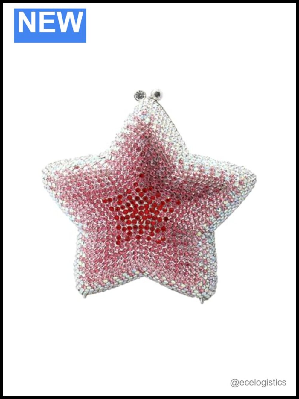 Rhinestone Star Clutch Purse Crystal Evening Bag Luxury Chain Handbag